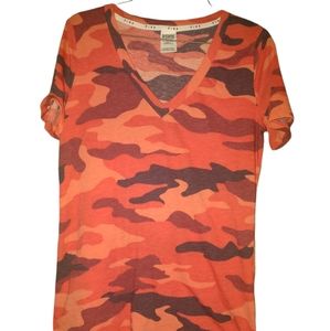 Victoria secret Pink camouflage Size small t shirt